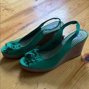 American Eagle Green Wedges